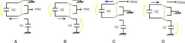 rs3 - Circuito a pompa di carica (immagioni A, B, C e D)